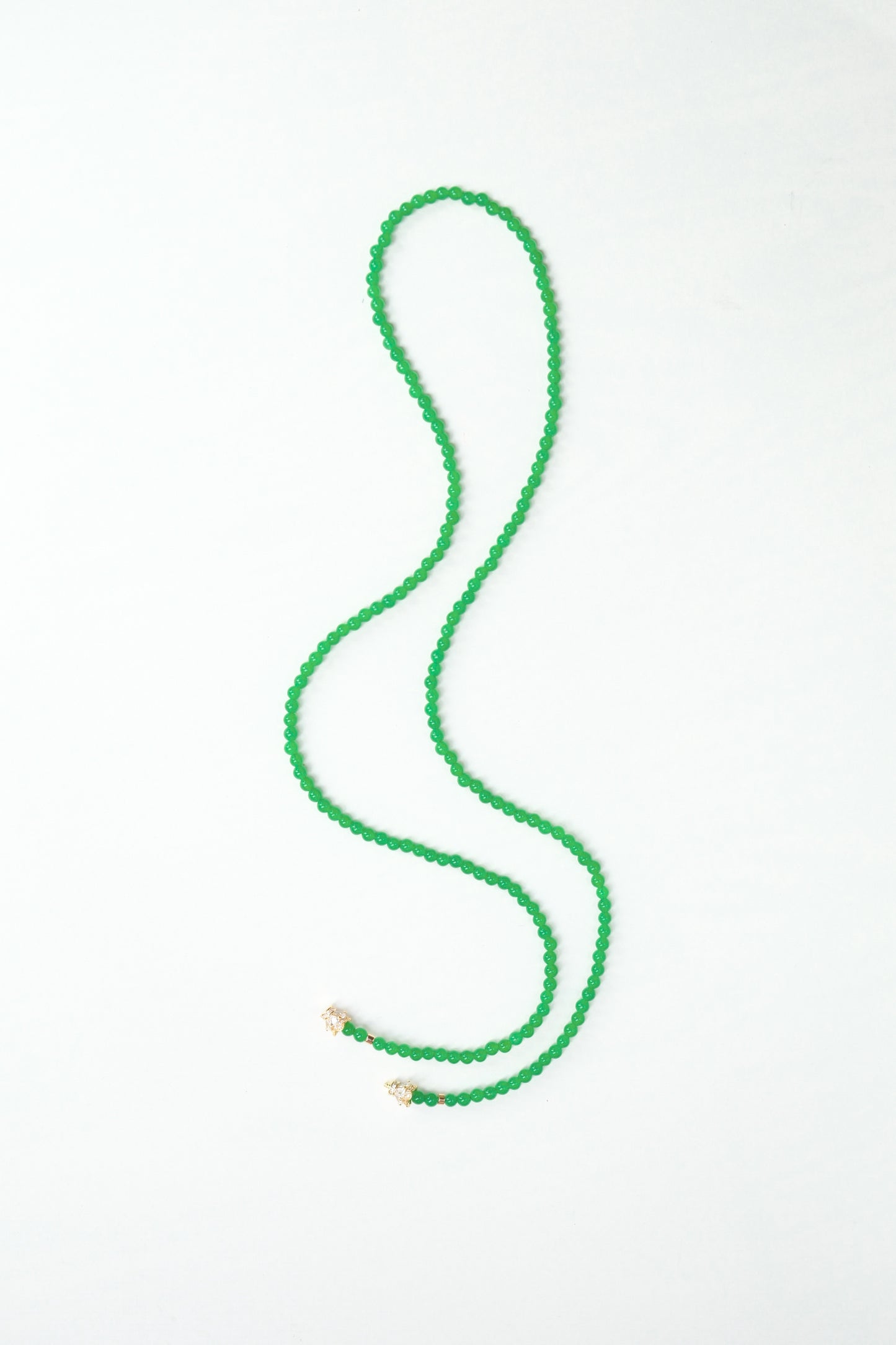 [JADE-INSPIRED] Green Beads Chrysoprase Necklace/Bracelet