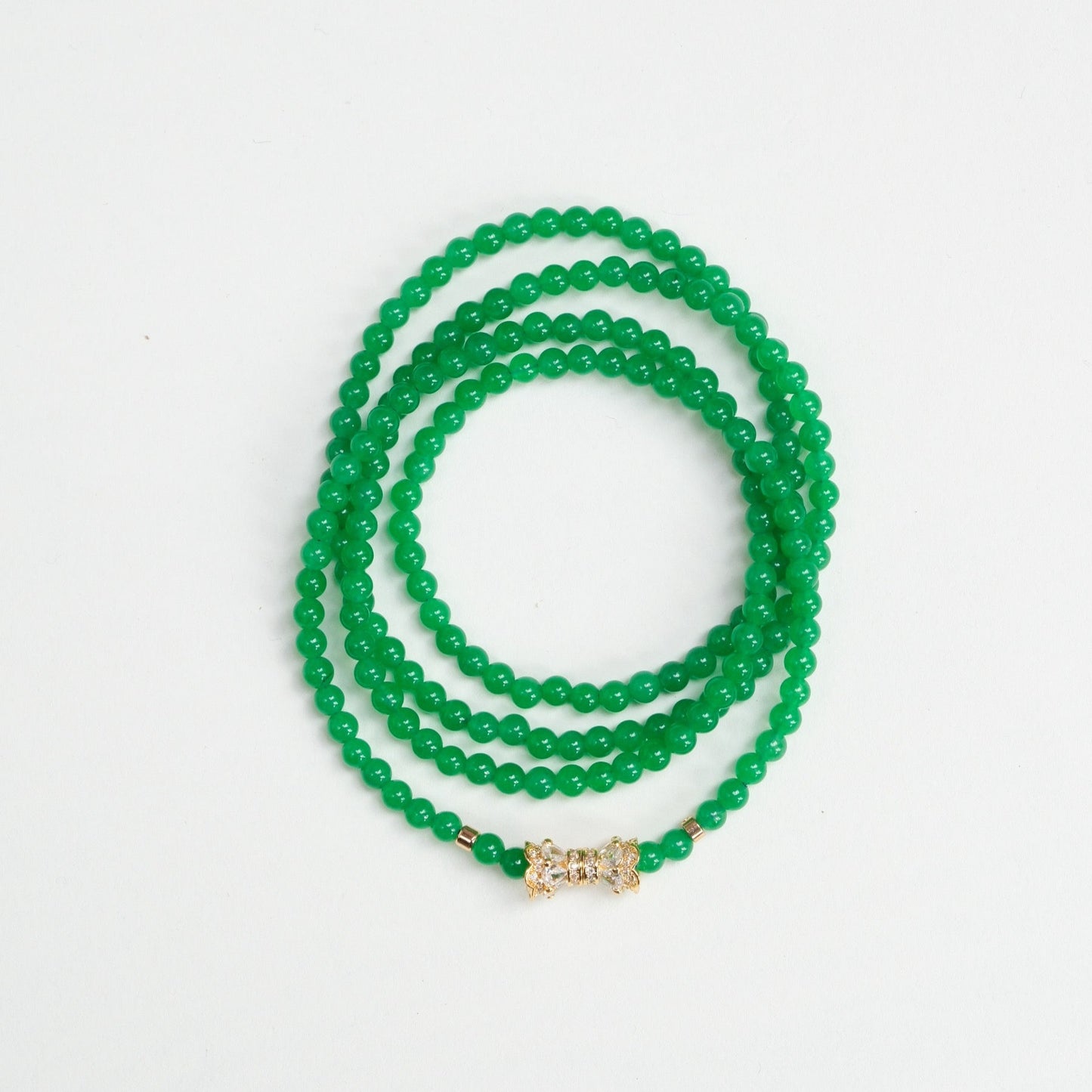 [JADE-INSPIRED] Green Beads Chrysoprase Necklace/Bracelet