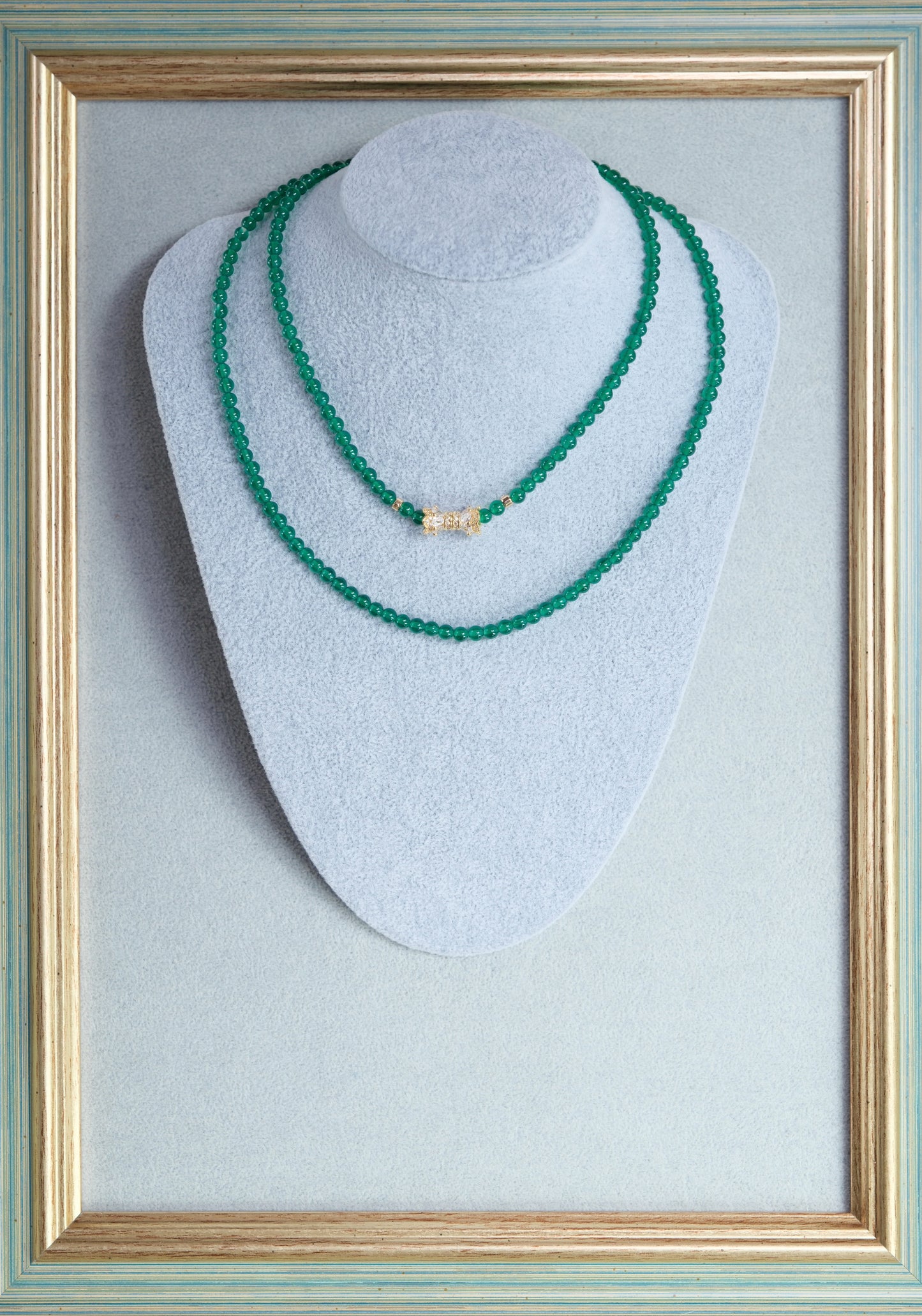 [SUMMER LAKE] Natural Green Agate Necklace/Bracelet